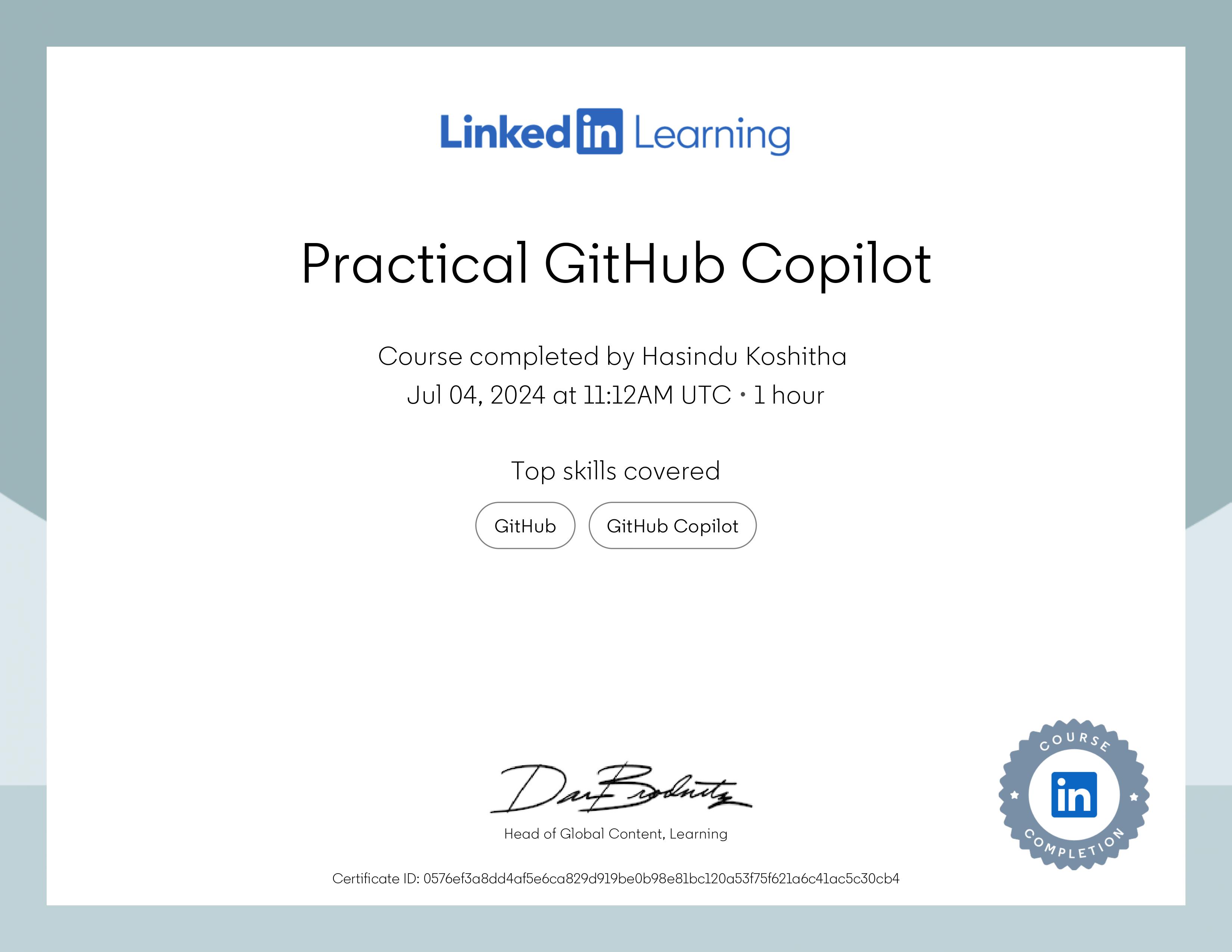Certificates